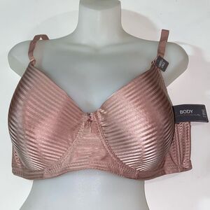 Body Embrace Striped Pink Bra Women’s Size 42 D
